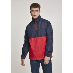Urban Classics Stand Up Collar Pull Over Jacket navy/fire red - S vyobraziť