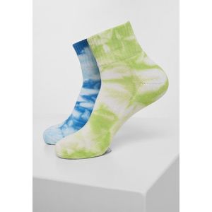 Urban Classics Tie Dye Socks Short 2-Pack green/blue - 39–42 vyobraziť