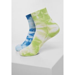 Urban Classics Tie Dye Socks Short 2-Pack green/blue - 47–50 vyobraziť