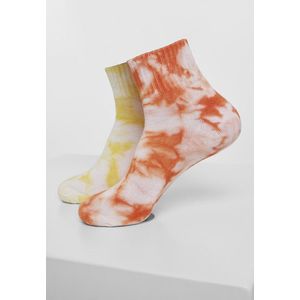 Urban Classics Tie Dye Socks Short 2-Pack orange/yellow - 39–42 vyobraziť