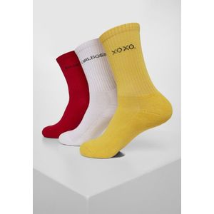 Urban Classics Wording Socks 3-Pack yellow/red/white - 35–38 vyobraziť