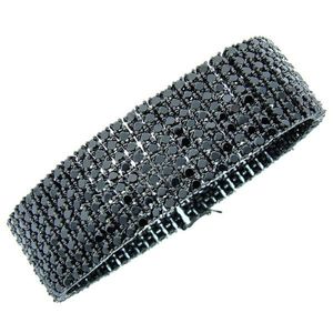 Iced Out Bling High Quality Bracelet - 8 FULL BLACK - Uni / čierna vyobraziť