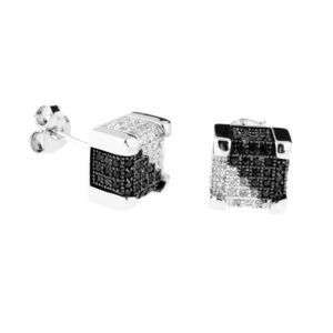 Iced Out 925 Silver MICRO PAVE Earrings - IMPERIAL 9mm split - Uni / strieborná vyobraziť