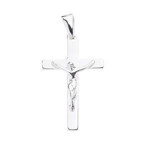 Iced Out 925 Iced Out Sterling Silver Pendant - SMALL CROSS - Uni / strieborná vyobraziť