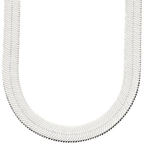 Iced Out Bling HERRING BONE Hip Hop Chain - 10mm silver - 50 cm / strieborná vyobraziť