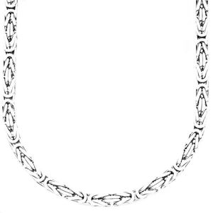 Iced Out 925 Sterling Silver Bling Chain - BYZANTINE 4x4mm - 50 cm / strieborná vyobraziť