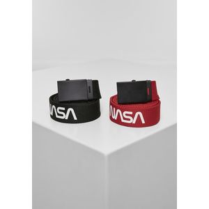 Mister Tee NASA Belt 2-Pack extra long black/red - One Size vyobraziť