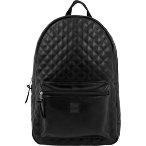 Urban Classics Diamond Quilt Leather Imitation Backpack black - One Size vyobraziť