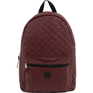 Urban Classics Diamond Quilt Leather Imitation Backpack burgundy - One Size vyobraziť