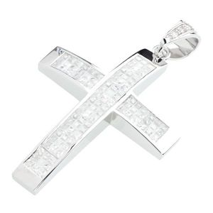 Iced Out 925 Iced Out Sterling Silver Cross - DELICIOUS - Uni vyobraziť