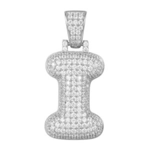 Iced Out Premium Bling 925 Sterling Silver Letter Pendant A, B, C, D....Z - I vyobraziť