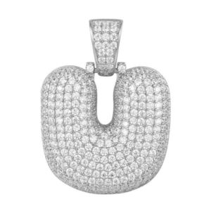 Iced Out Premium Bling 925 Sterling Silver Letter Pendant A, B, C, D....Z - U vyobraziť