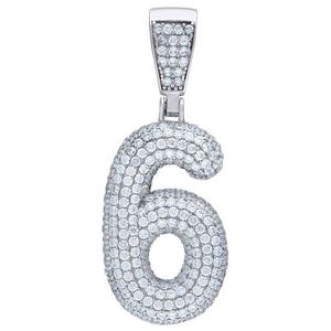 Iced Out Premium Bling 925 Sterling Silver 48mm Pendant Number 0, 1, 2, 3....9 - 6 vyobraziť