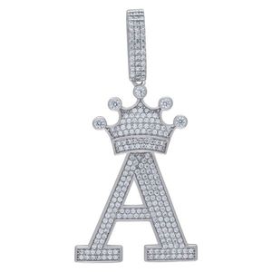 Iced Out Premium Bling 925 Sterling Silver Letter Pendant A, B, C, D....Z - A vyobraziť