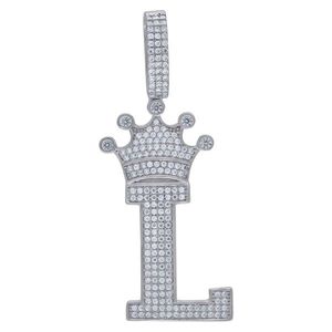 Iced Out Premium Bling - 925 Sterling Silver Letter Pendant King A, B, C, D.... Z - L vyobraziť