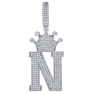 Iced Out Premium Bling - 925 Sterling Silver Letter Pendant King A, B, C, D.... Z - N vyobraziť