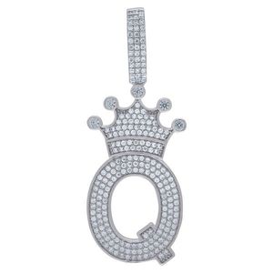 Iced Out Premium Bling - 925 Sterling Silver Letter Pendant King A, B, C, D.... Z - Q vyobraziť