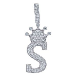 Iced Out Premium Bling - 925 Sterling Silver Letter Pendant King A, B, C, D.... Z - S vyobraziť