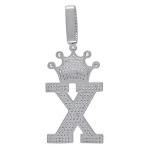 Iced Out Premium Bling 925 Sterling Silver Letter Pendant A, B, C, D....Z - X vyobraziť