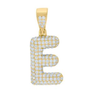 Iced Out Premium 925 Sterling Silver Letter Pendant Mini Z gold - E vyobraziť