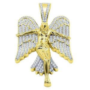 Iced Out 925 Sterling Silver Micro Pave Pendant - CREST gold - Uni vyobraziť