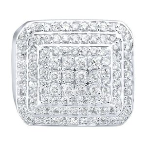 Iced Out Sterling 925er Silber Pave Ring - DOME - 10 vyobraziť