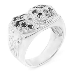 Iced Out Sterling 925er Silber Pave Ring - DICES - 12 vyobraziť