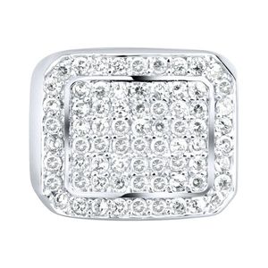 Iced Out Sterling 925er Silber Pave Ring - BLING - 10 vyobraziť