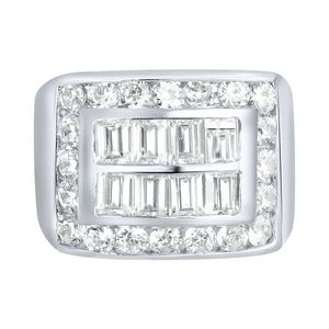 Iced Out Sterling 925er Silber Pave Ring - KING BLING - 10 vyobraziť