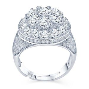 Iced Out Sterling 925er Silber Micro Pave Ring - ANGELIC - 10 vyobraziť