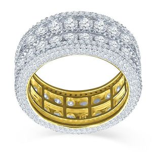 Iced Out Sterling 925er Silber Micro Pave Ring - WINSOME Gold - 10 vyobraziť