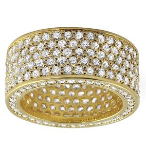 Iced Out Bling Micro Pave Ring - 360 ETERNITY lemonade Gold Silver - 10 vyobraziť