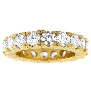 Iced Out Bling Micro Pave Ring - ETERNITY Gold Silver - 10 vyobraziť