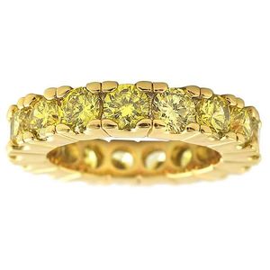 Iced Out Bling Micro Pave Ring - ETERNITY Gold - 10 vyobraziť