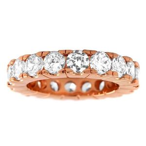 Iced Out Bling Micro Pave Ring - ETERNITY Rose Gold - 10 vyobraziť