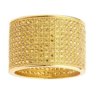 Iced Out Bling Micro Pave Ring - ETERNITY Gold - 10 vyobraziť