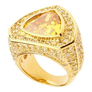 Iced Out Bling Micro Pave Ring - TRILLION Gold - 11 vyobraziť