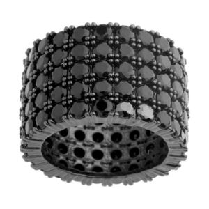 Iced Out Bling Micro Pave Ring - FAT 360 ETERNITY Black - 11 vyobraziť