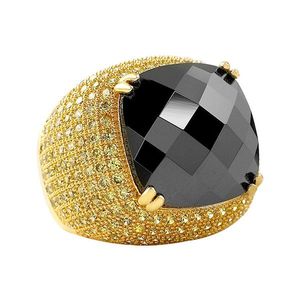 Iced Out Bling Micro Pave Ring - ROSE CUT Gold - 10 vyobraziť