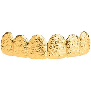 Iced Out One size fits all Top Grillz - NUGGET gold - Uni vyobraziť