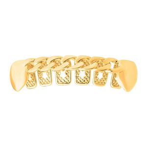Iced Out One size fits all Bottom Grillz - Curb Cuban Chain gold - Uni vyobraziť