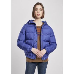 Urban Classics Ladies Hooded Puffer Jacket bluepurple - L vyobraziť