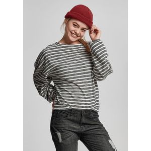Urban Classics Ladies Oversize Stripe Pullover black/white - L vyobraziť