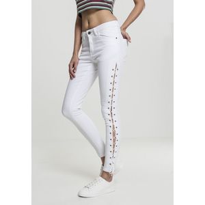 Urban Classics Ladies Denim Lace Up Skinny Pants white - 26 vyobraziť