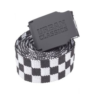 Urban Classics UC Canvas Belt Checkerboard 150cm black/white - One Size vyobraziť