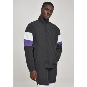 Urban Classics 3-Tone Crinkle Track Jacket blk/wht/ultraviolet - L vyobraziť