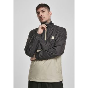 Urban Classics Stand Up Collar Pull Over Jacket black/concrete - M vyobraziť