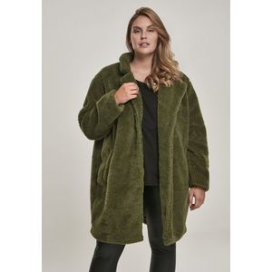 Urban Classics Ladies Oversized Sherpa Coat olive - 3XL vyobraziť