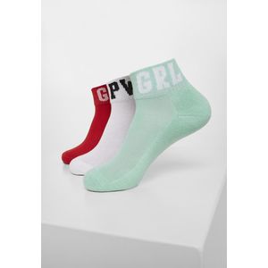 Urban Classics Girl Power Socks 3-Pack red/white/mint - 39-42 vyobraziť