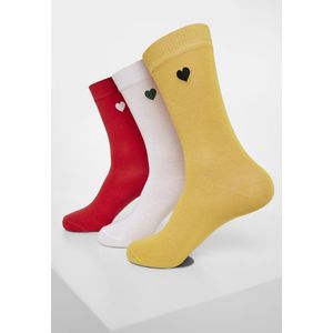 Urban Classics Heart Socks 3-Pack yellow/red/white - 39-42 vyobraziť
